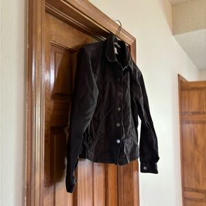 J. Jill Dark Brown Jean Jacket button up